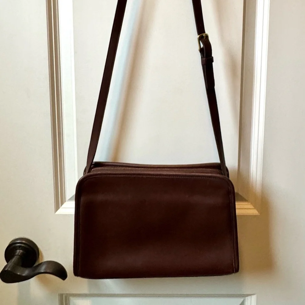 Coach Dark Brown Leather Crossbody Bag - Picture 14 of 15